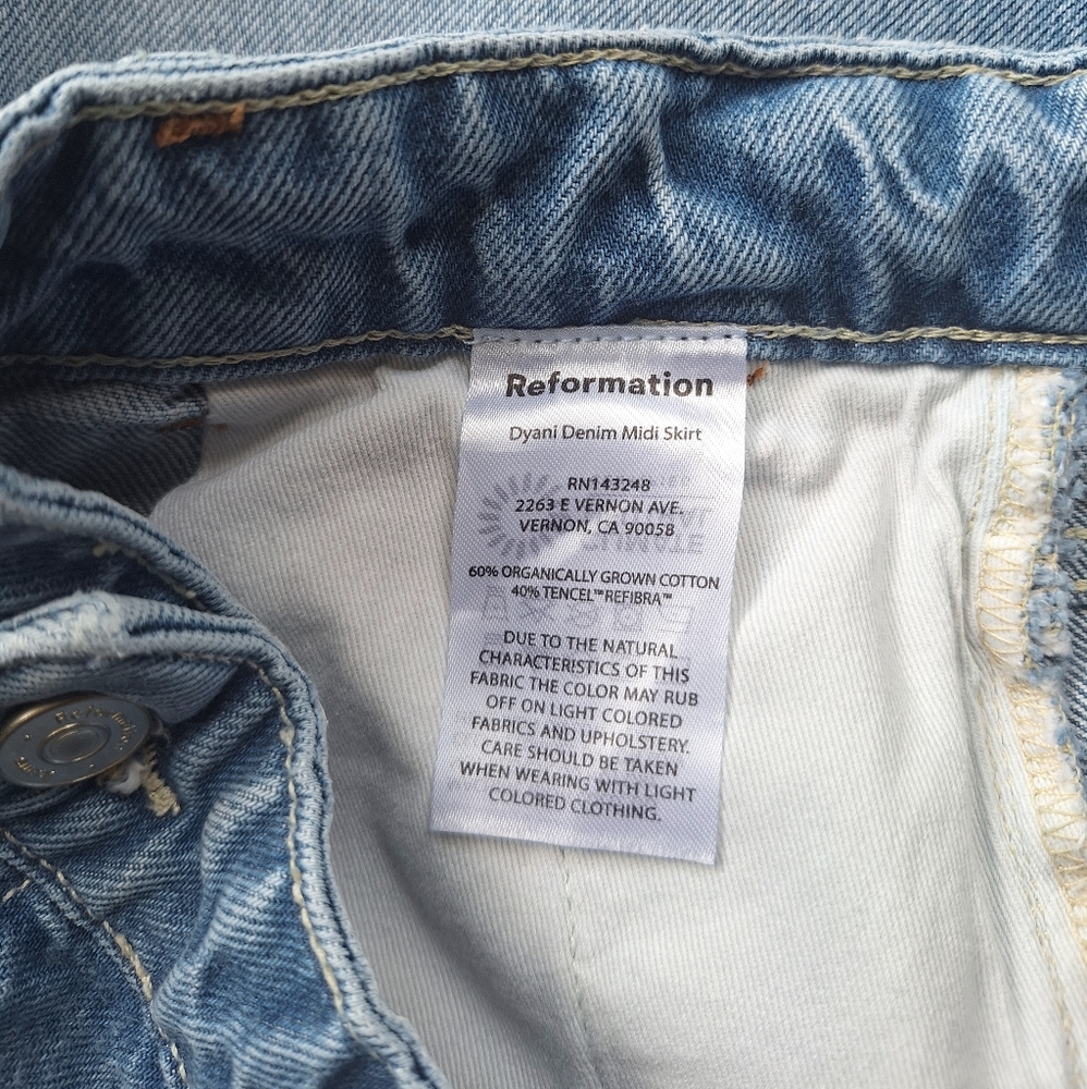 Reformation Dyani Denim Midi Skirt - Picture 8 of 8